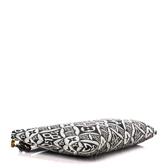 Louis Vuitton Pochette Bag Jacquard Since 1854 Monogram Neverfull clutch B&W LV - Picture 7 of 11